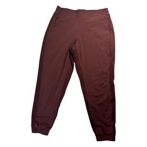 Athleta Brooklyn Jogger Pants Burgundy Travel Commute Lightweight Women Size 8/P